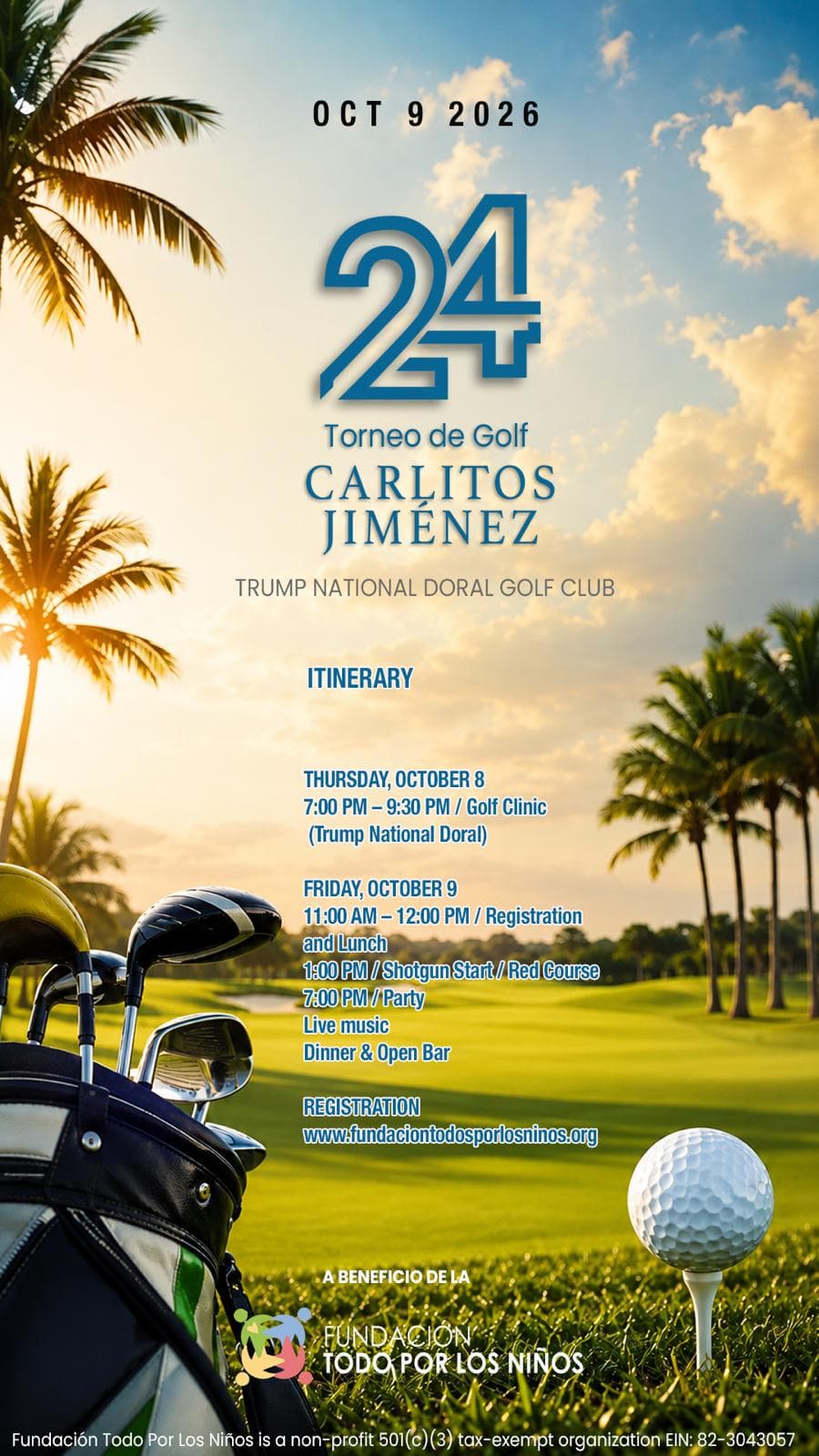 Itinerario del Torneo de Golf Carlitos Jiménez